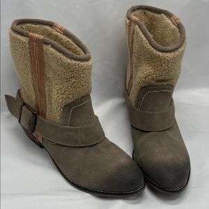 Kelsi Dagger Brooklyn Tempest Suede Sherpa Lined Ankle Boots